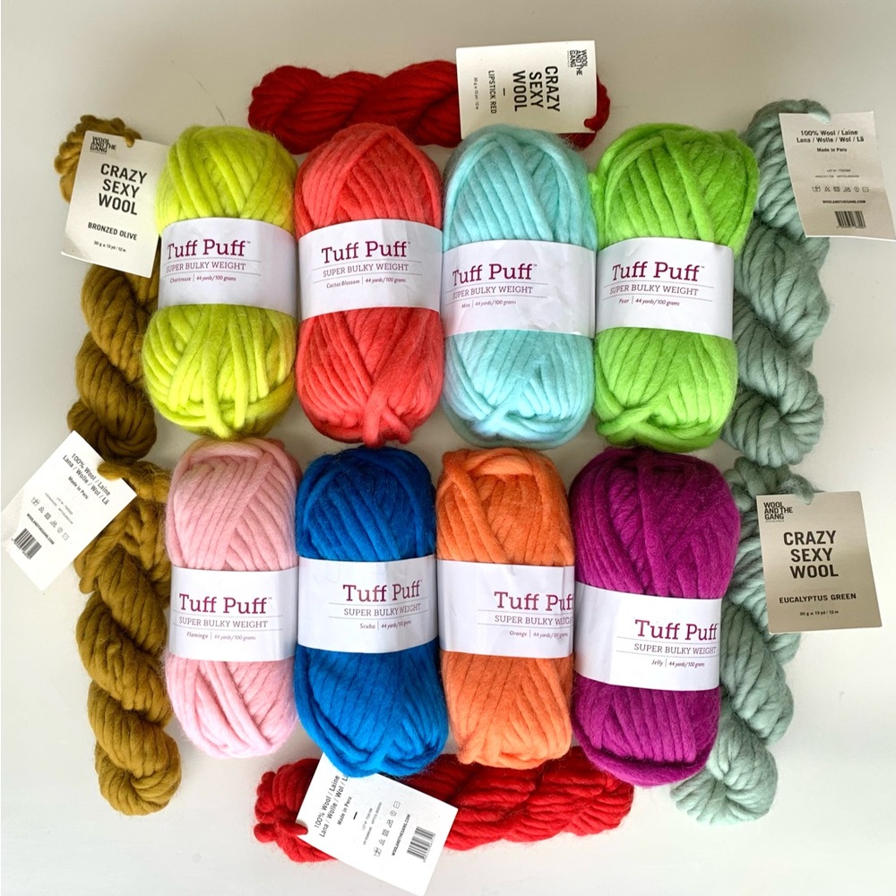 Lot of Pure Wool Super Bulky Colors from Knit Picks & Wool and the Gang